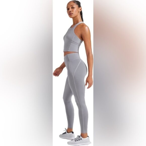 Allbirds Natural Leggings Midrise Compressive Skinny ankle Tights Gray Gust Sz S - Picture 8 of 16